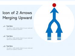 Icon of 2 arrows merging upward