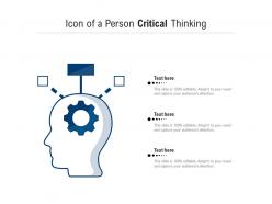Icon of a person critical thinking