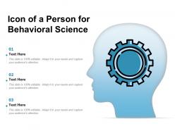 Icon of a person for behavioral science