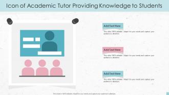 Icon Of Academic Tutor Providing Knowledge To Students