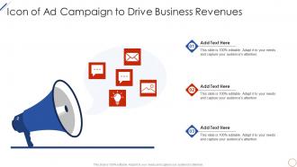 Icon Of Ad Campaign To Drive Business Revenues