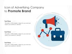 Icon of advertising company to promote brand