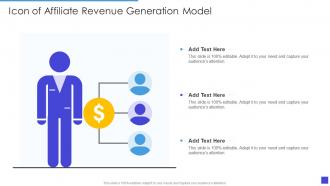 Icon Of Affiliate Revenue Generation Model