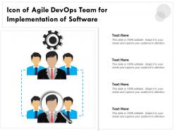 Icon of agile devops team for implementation of software