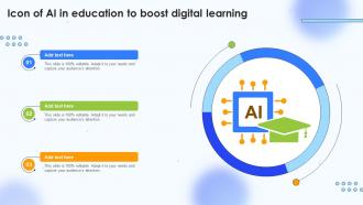 Icon Of Ai In Education To Boost Digital Learning