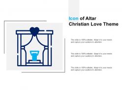 Icon of altar christian love theme