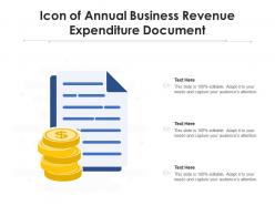 Icon of annual business revenue expenditure document