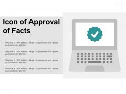Icon of approval of facts