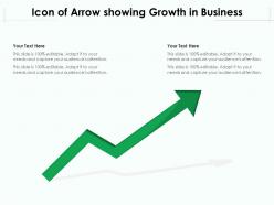 Icon of arrow showing growth in business