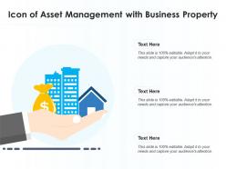 Icon of asset management with business property
