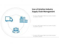 Icon of aviation industry supply chain management