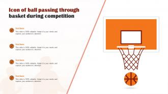 Icon Of Ball Passing Through Basket During Competition