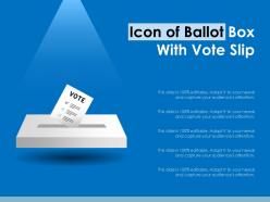 Icon of ballot box with vote slip