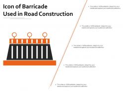 Icon of barricade used in road construction
