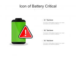 Icon Of Battery Critical