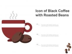 Icon of black coffee with roasted beans