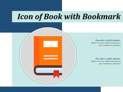 Icon of book with bookmark