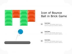 Icon of bounce ball in brick game