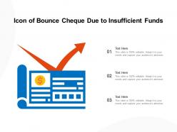 Icon of bounce cheque due to insufficient funds