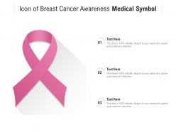 Icon of breast cancer awareness medical symbol