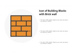 Icon of building blocks with brick wall