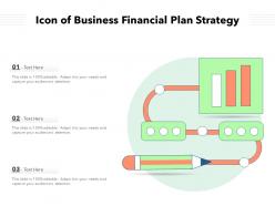 Icon of business financial plan strategy