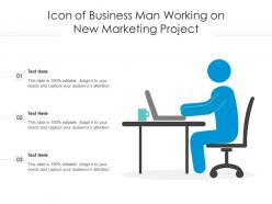 Icon of business man working on new marketing project