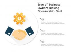 Icon of business owners making sponsorship deal