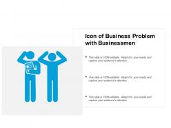 Icon of business problem with businessmen