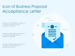 Icon of business proposal acceptance letter