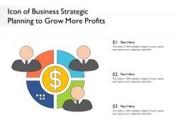 Icon of business strategic planning to grow more profits