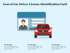 Icon of car driver license identification card