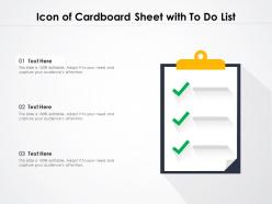Icon of cardboard sheet with to do list