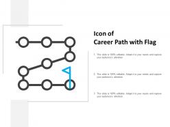 Icon of career path with flag