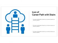 Icon of career path with stairs