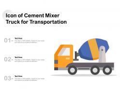 Icon of cement mixer truck for transportation