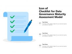 Icon of checklist for data governance maturity assessment model