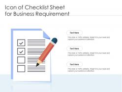 Icon of checklist sheet for business requirement
