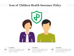 Icon of children health insurance policy
