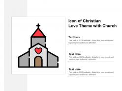 Icon Of Christian Love Theme With Church