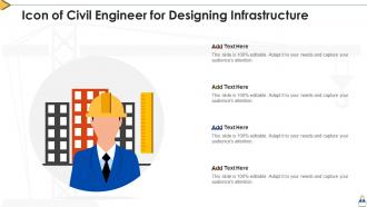 Icon of civil engineer for designing infrastructure