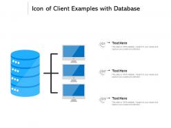 Icon of client examples with database