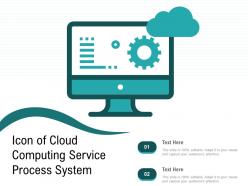 Icon of cloud computing service process system