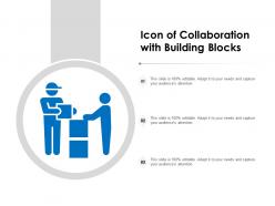 Icon of collaboration with building blocks