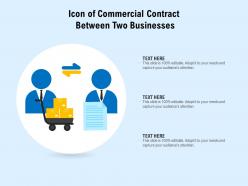 Icon Of Commercial Contract Between Two Businesses
