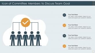 Icon Of Committee Members To Discuss Team Goal