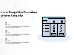 Icon of competition comparison between companies