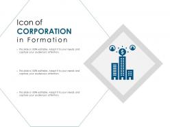 Icon of corporation in formation