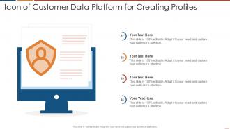 Icon of customer data platform for creating profiles