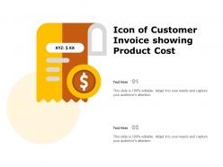 Icon of customer invoice showing product cost